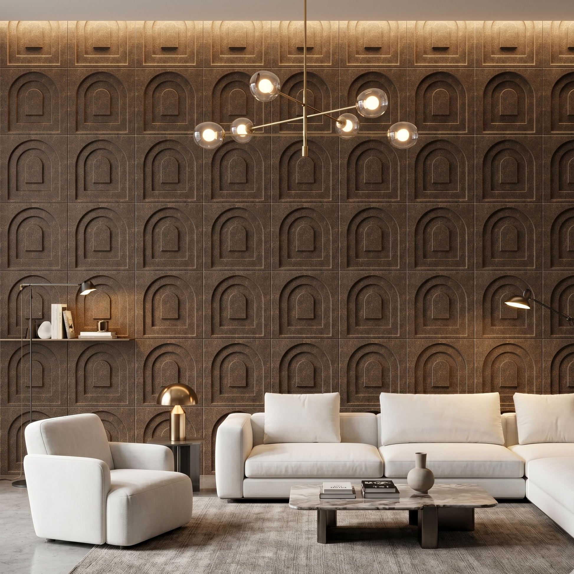 Magnum Brown Archi Design 3D Wall Panel-1
