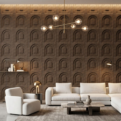 Magnum Brown Archi Design 3D Wall Panel-1
