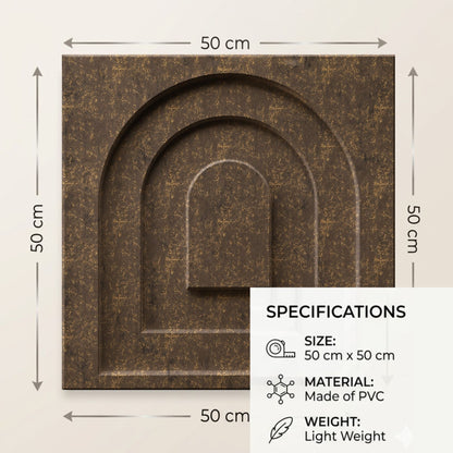 Magnum Brown Archi Design 3D Wall Panel-3