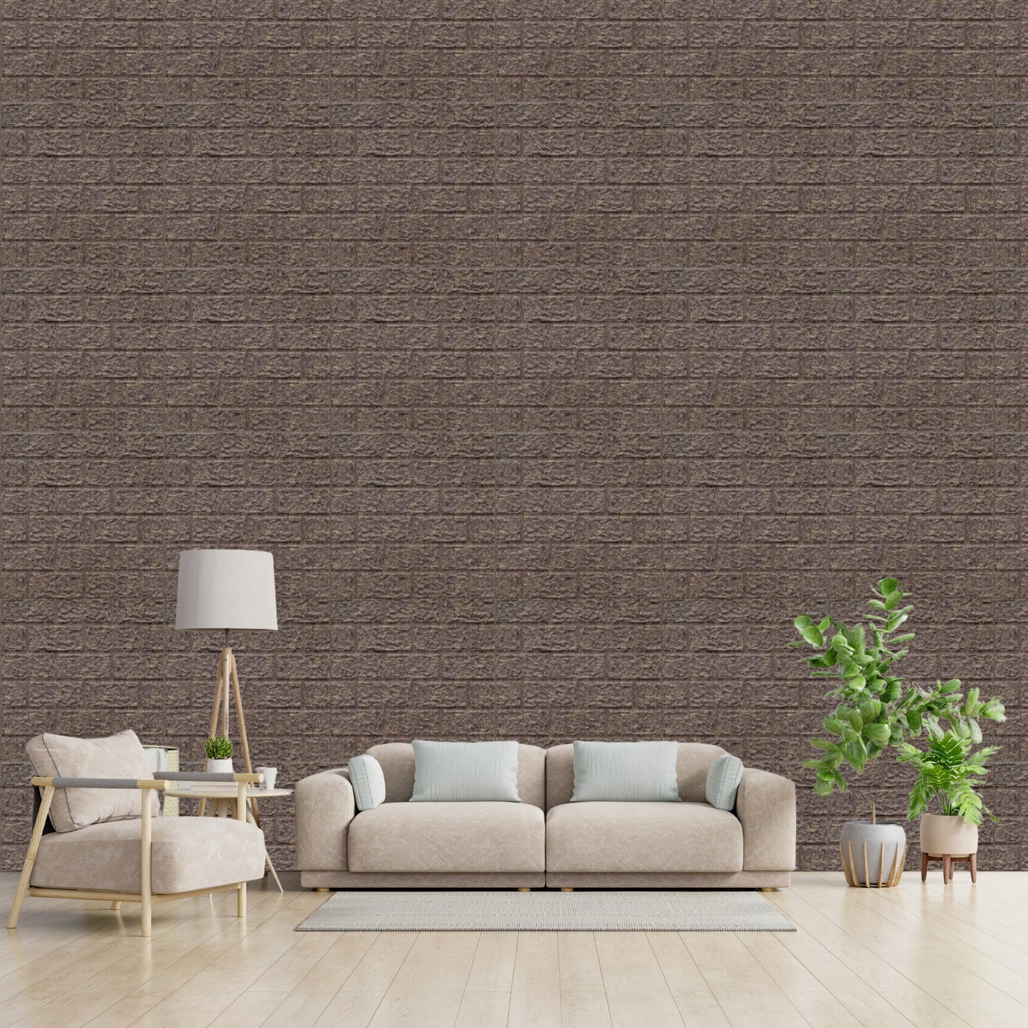 Magnum Brown Self Adhesive 3D Panels Brick Design