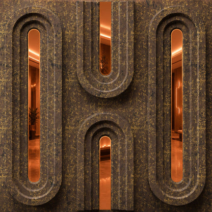Magnum Brown Copper Acrylic Loops Design 3D Wall Panel