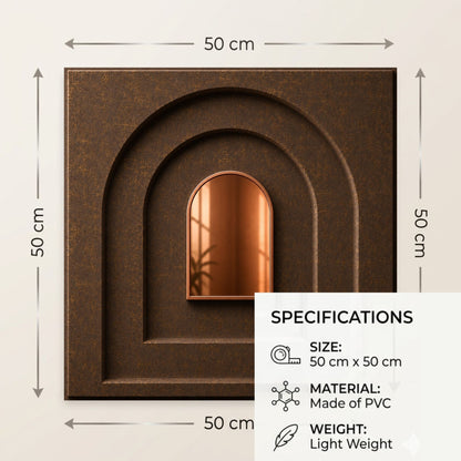 Magnum Brown Copper Archi Design Acrylic 3D Wall Panel-2