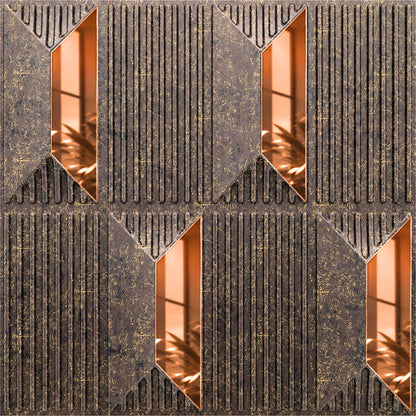 Magnum Brown Copper Artisan Design Acrylic 3D Wall Panel