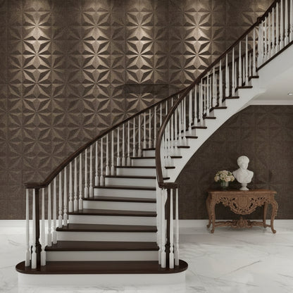 Magnum Brown Crystal Design 3D Wall Panel View-2