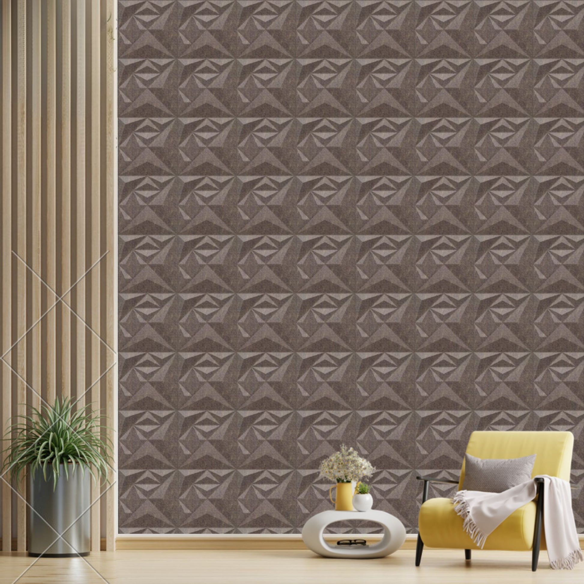 Magnum Brown Diamond Design 3D Wall Panel-2