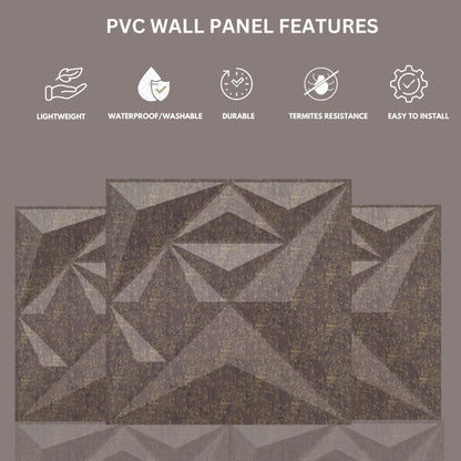 Magnum Brown Diamond Design 3D Wall Panel-5