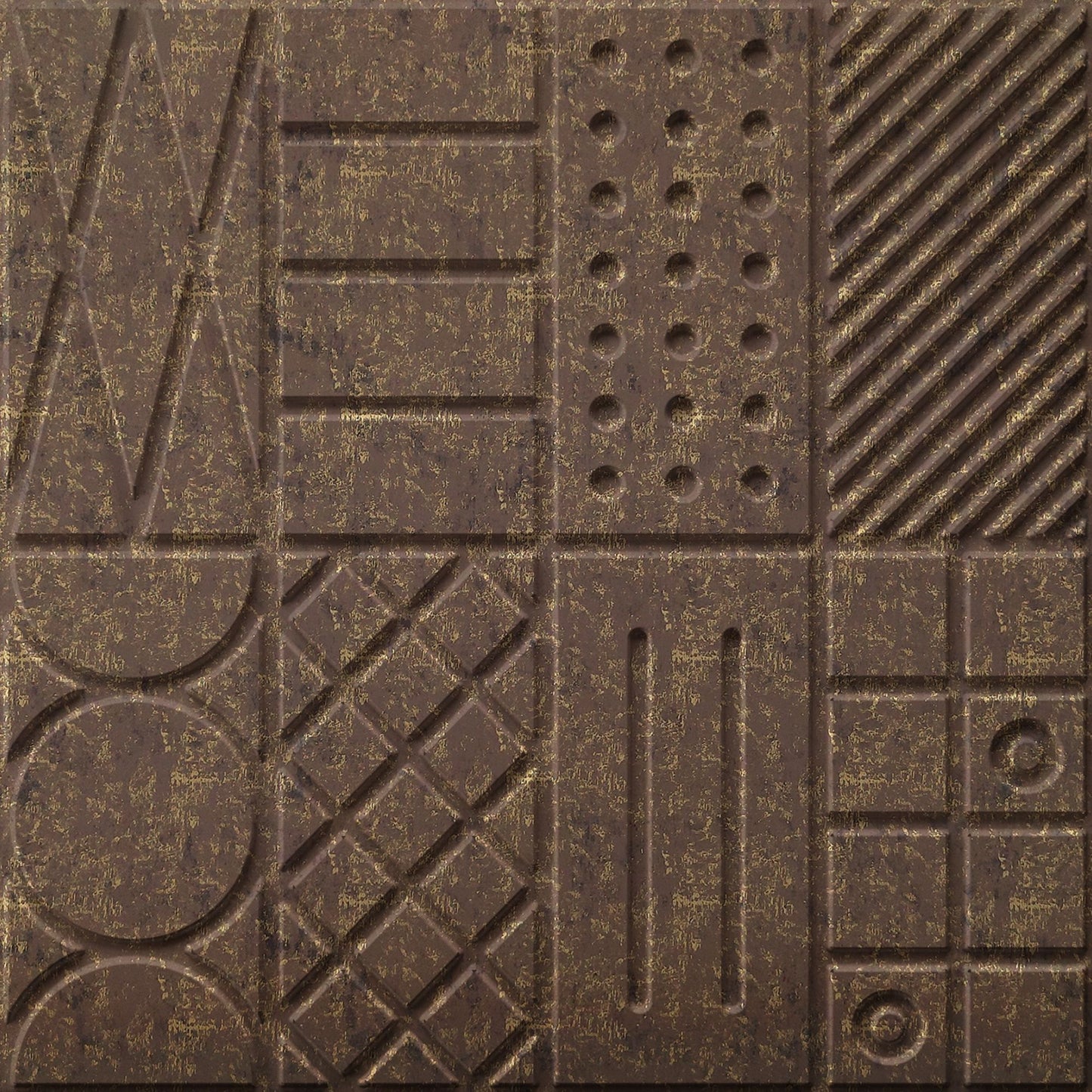 Magnum Brown Self Adhesive Panels Square Design