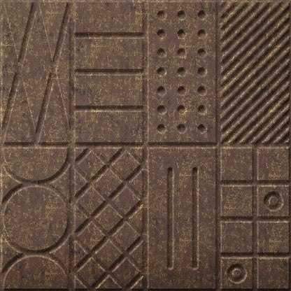 Magnum Brown Self Adhesive Panels Square Design