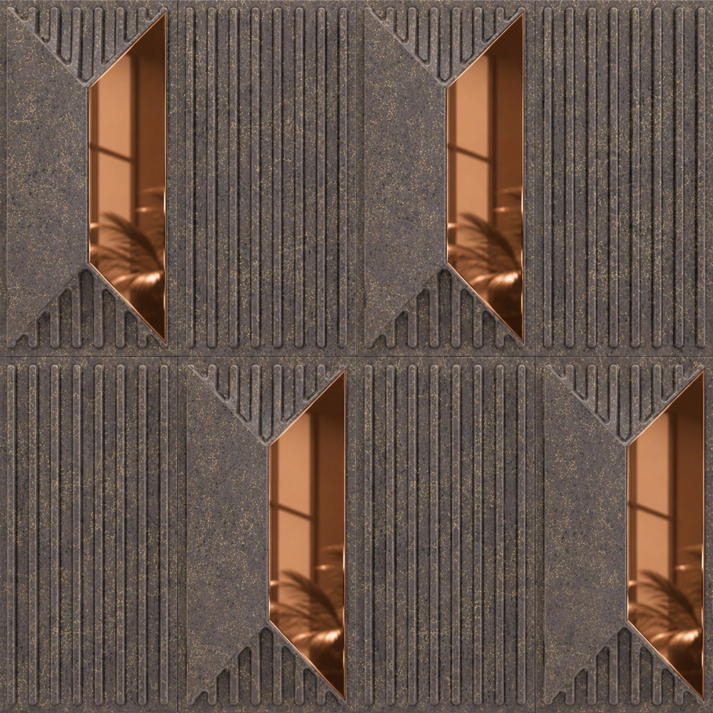Magnum Brown Gold Artisan Design Acrylic 3D Wall Panel