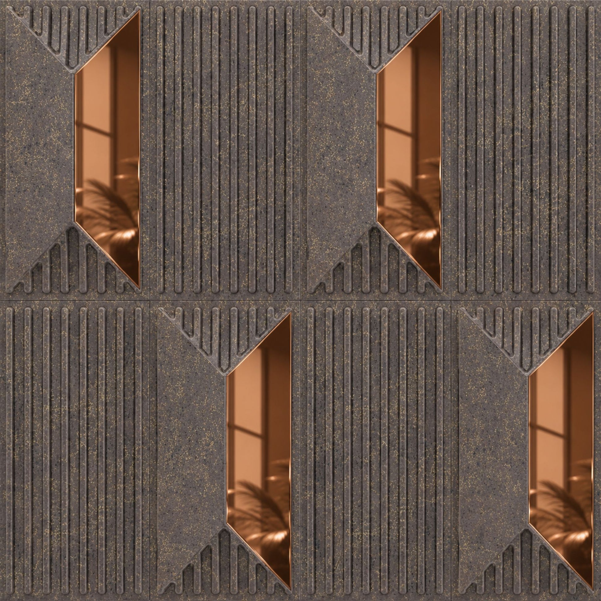 Magnum Brown Gold Artisan Design Acrylic 3D Wall Panel