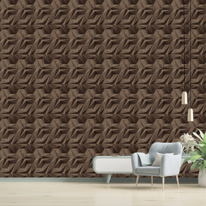 Magnum Brown 3D Wall Panels Hexagon Design