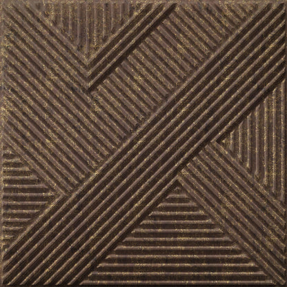 Magnum Brown Self Adhesive Panels Line Abstract Design