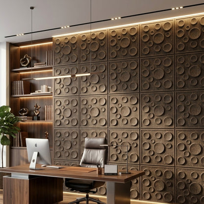 Magnum Brown Moon Design 3D Wall Panel-1