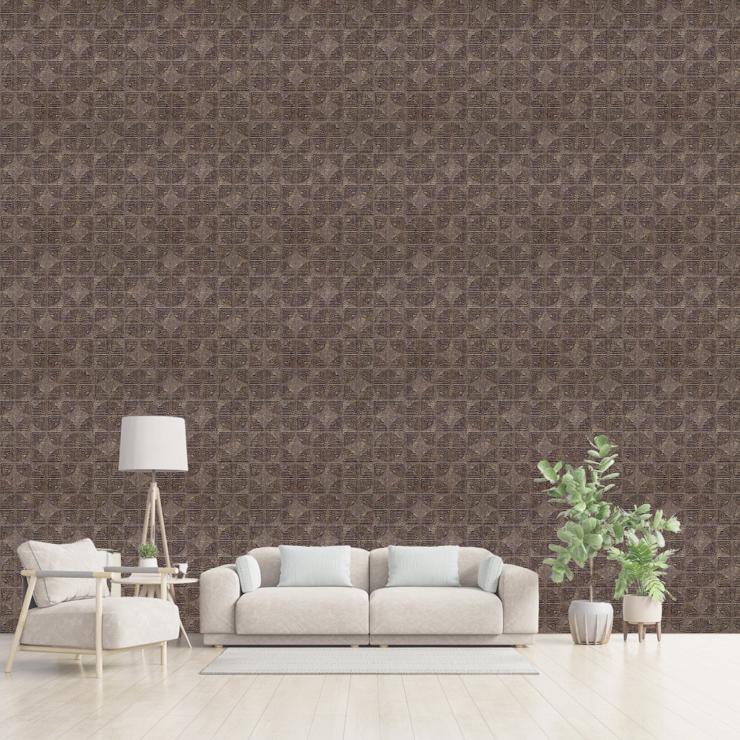 Magnum Brown Self Adhesive Panels Quarter Circle Design
