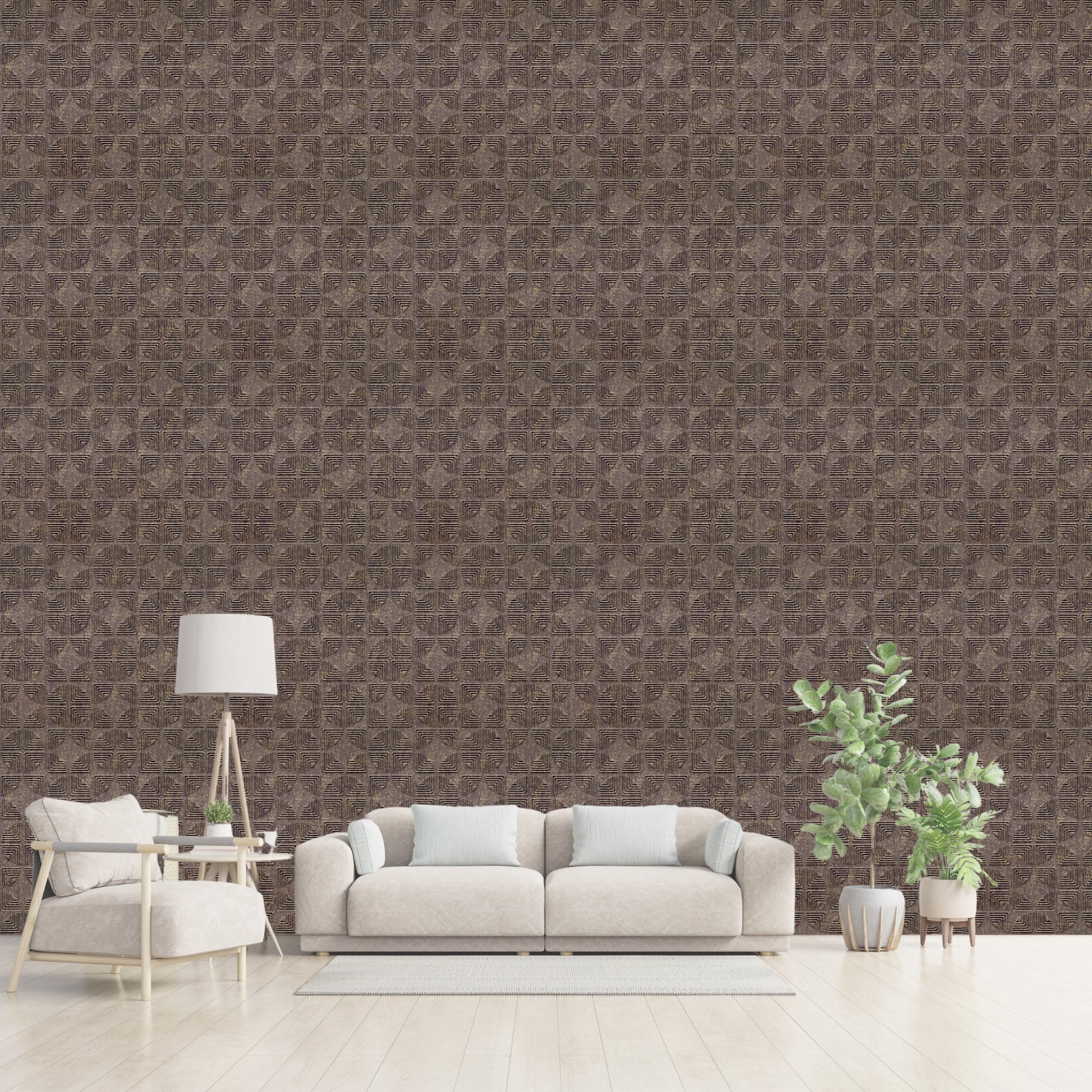 Magnum Brown Self Adhesive Panels Quarter Circle Design
