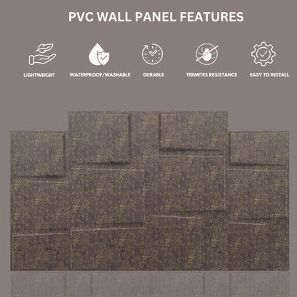 Magnum Brown Stream Design 3D Wall Panel-3