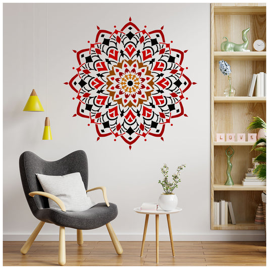 Creative Circle Mandala Design Stencil for Wall Painting (KDMD1501)