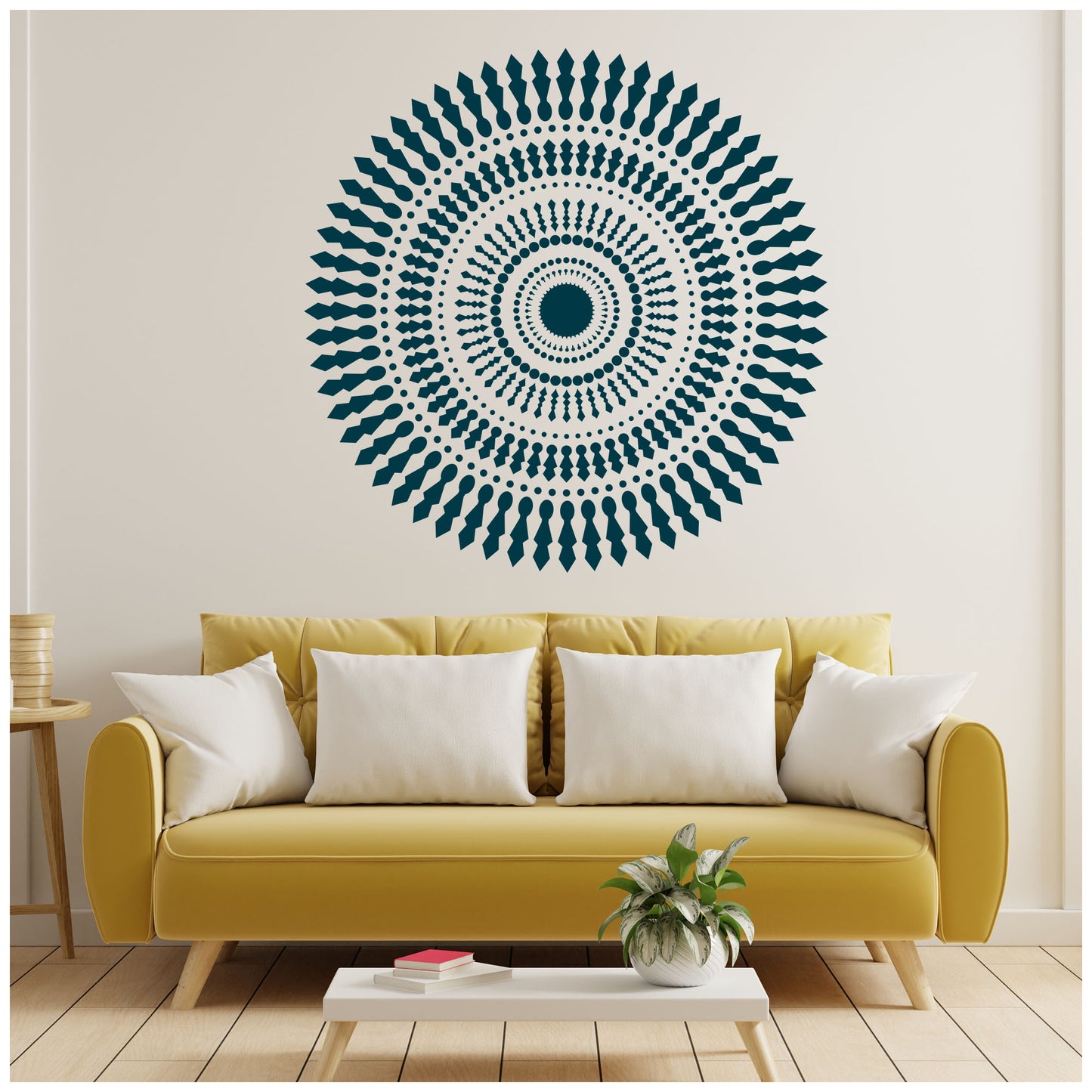Funky Spin Cycle Mandala Design Stencil for Wall Painting (KDMD1488)