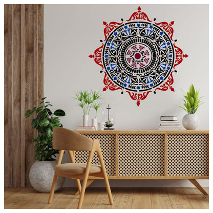 Reusable stencil for painting on walls and wood surfaces