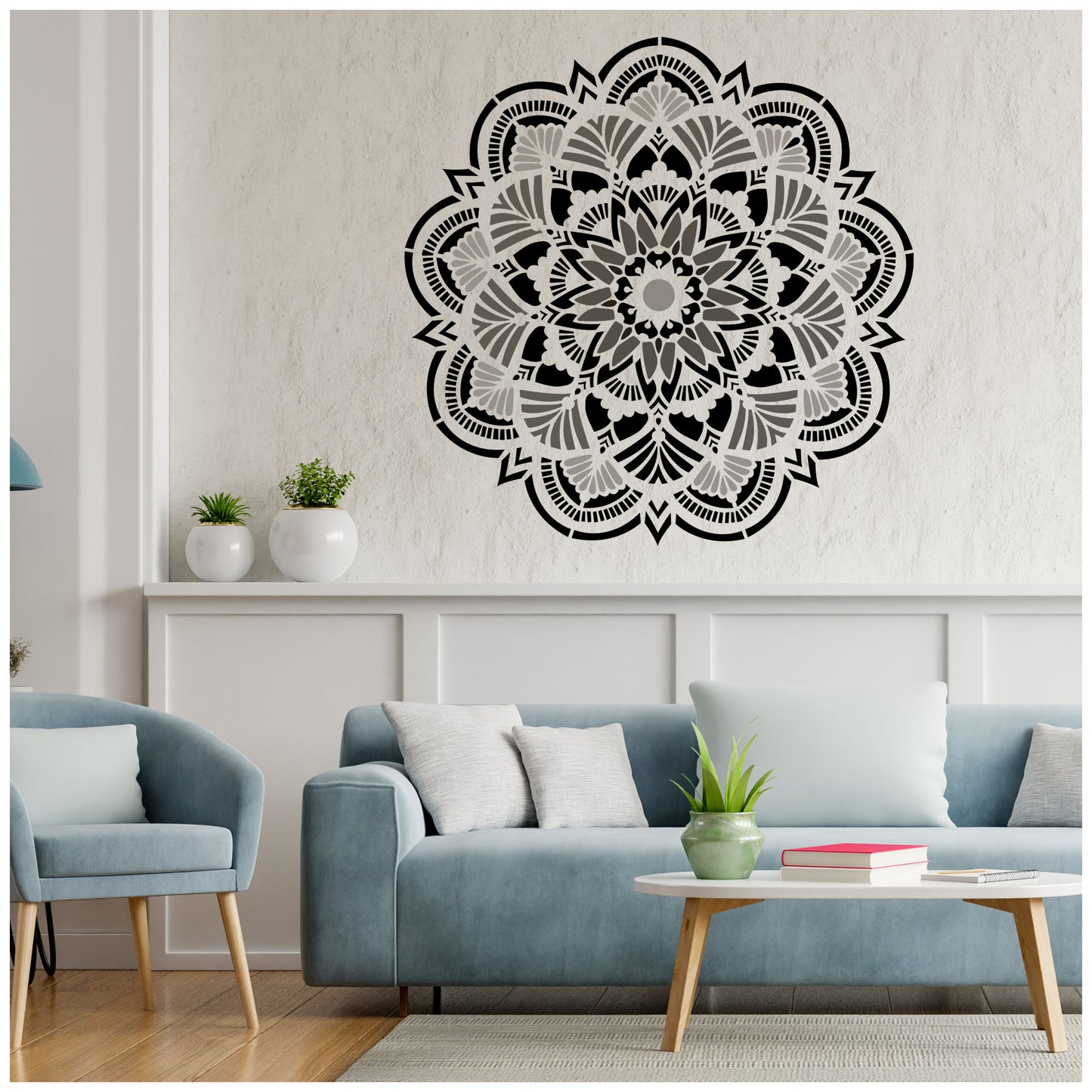 Harmony Empathy Mandala Design Stencil for Wall Painting (KDMD1490)