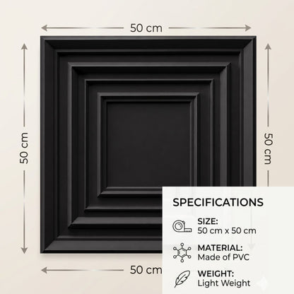 Matt Black 3D Wall Panels Accent Design3
