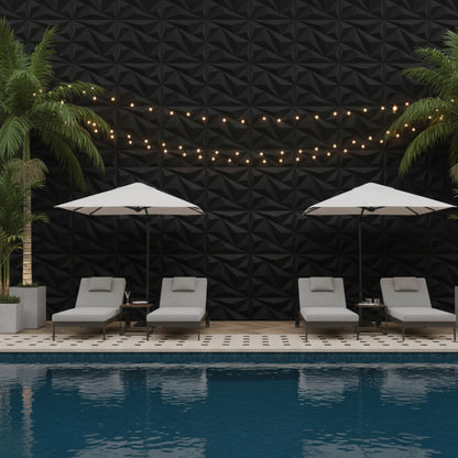 Matt Black 3D Wall Panels Alps Design-2