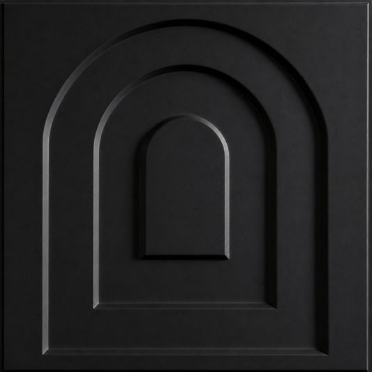 Matt Black Archi Design 3D Wall Panel