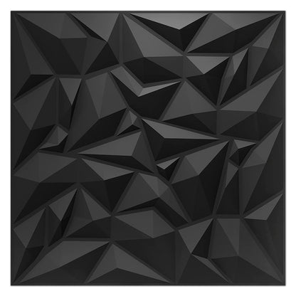 Matt Black Diamond Design 3D Wall Panel-1