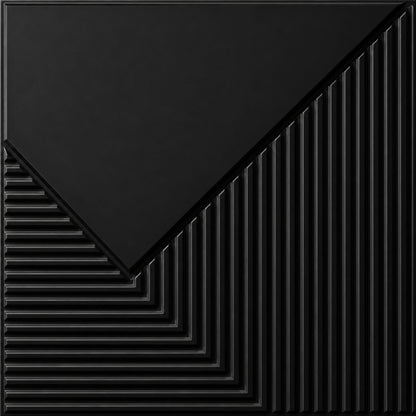 Matt Black Plaina Design 3D Wall Panel