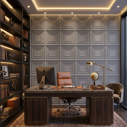 Matt Gray 3D Wall Panels Accent Design1