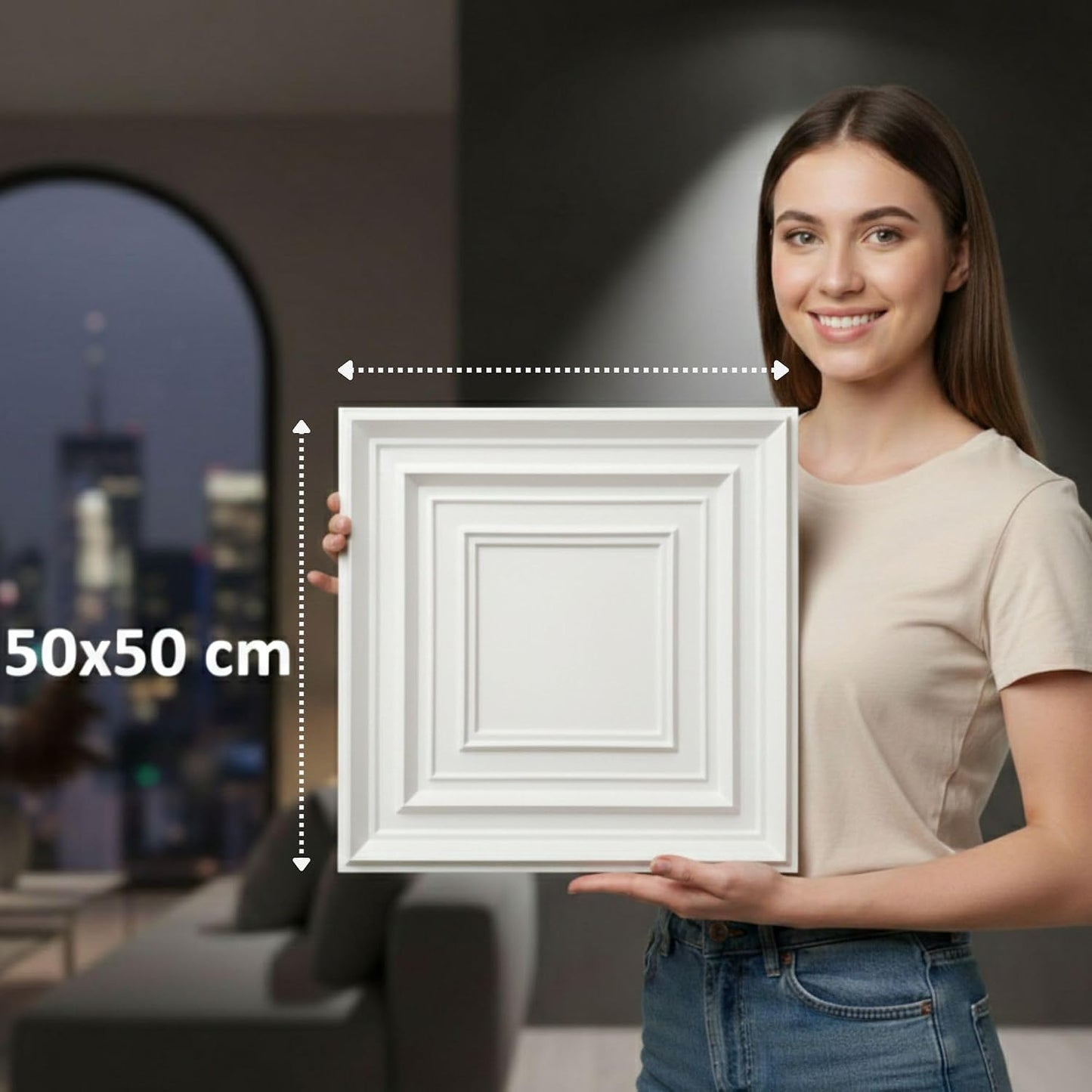 Matt White 3D Wall Panels Accent Design4