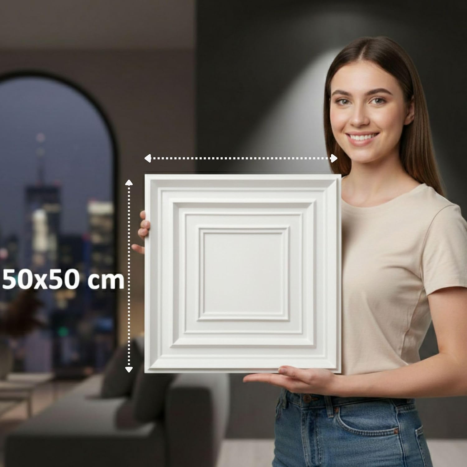Matt White 3D Wall Panels Accent Design4