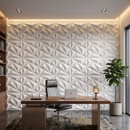 Matt White 3D Wall Panels Alps Design-1