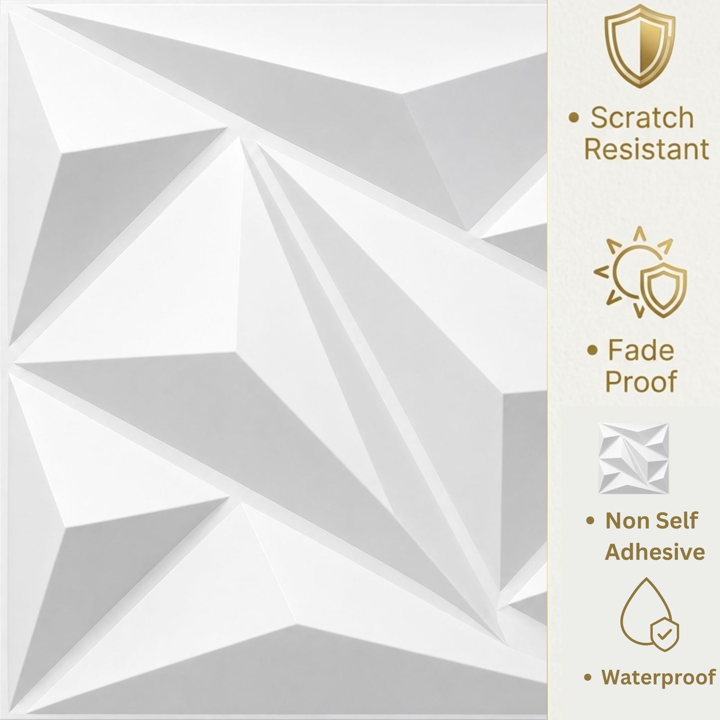 Matt White 3D Wall Panels Alps Design-2