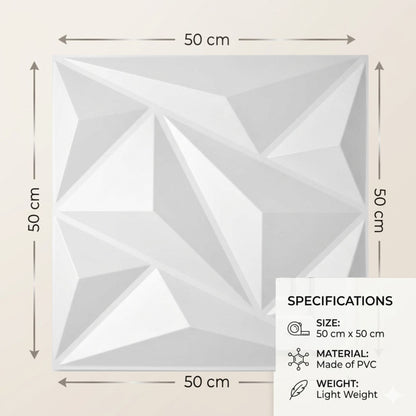 Matt White 3D Wall Panels Alps Design