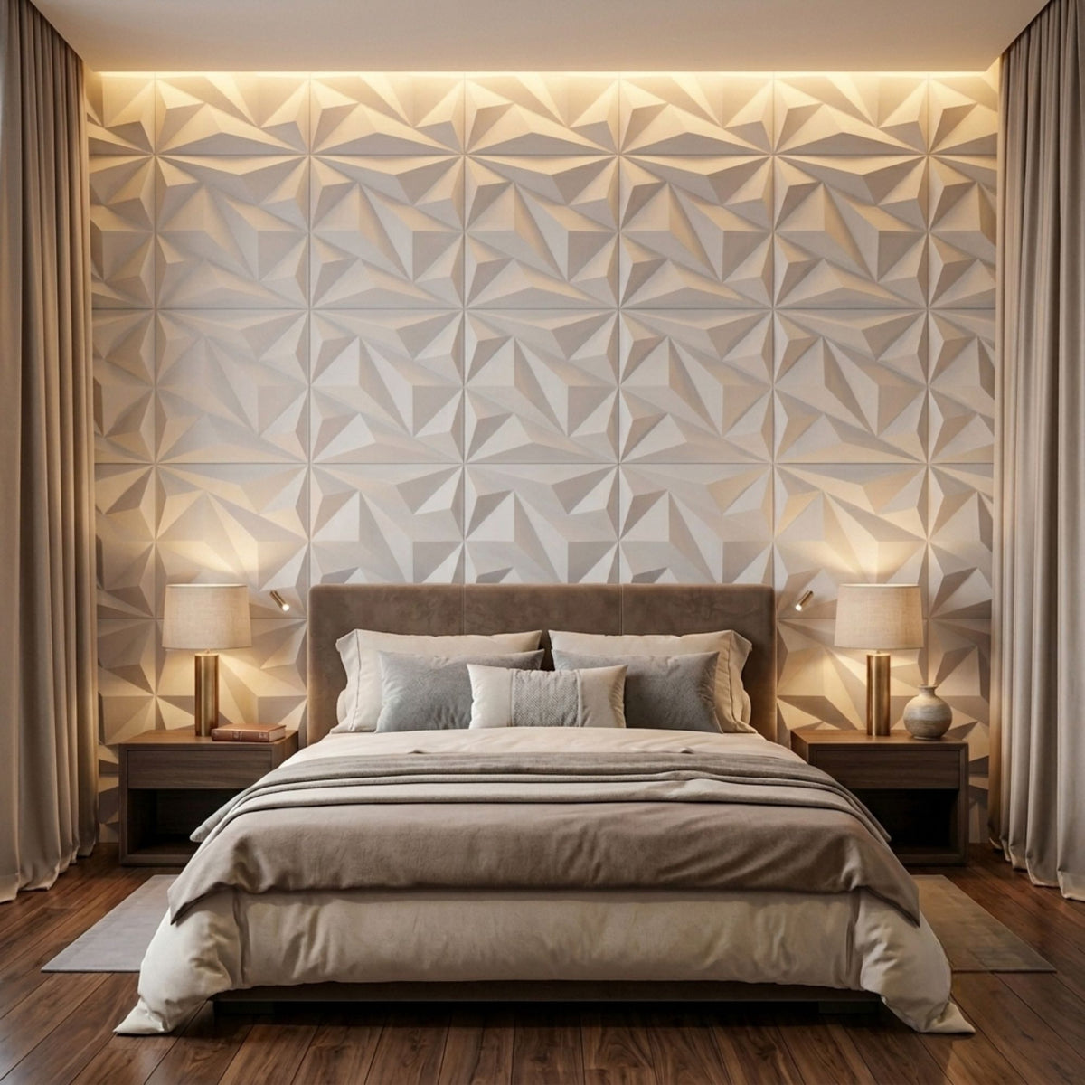 Matt White 3D Wall Panels Alps Design
