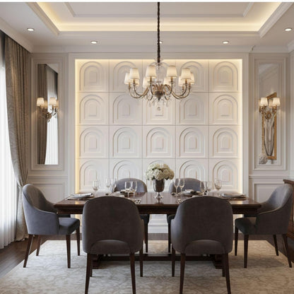 Matt White Archi Design 3D Wall Panel-1