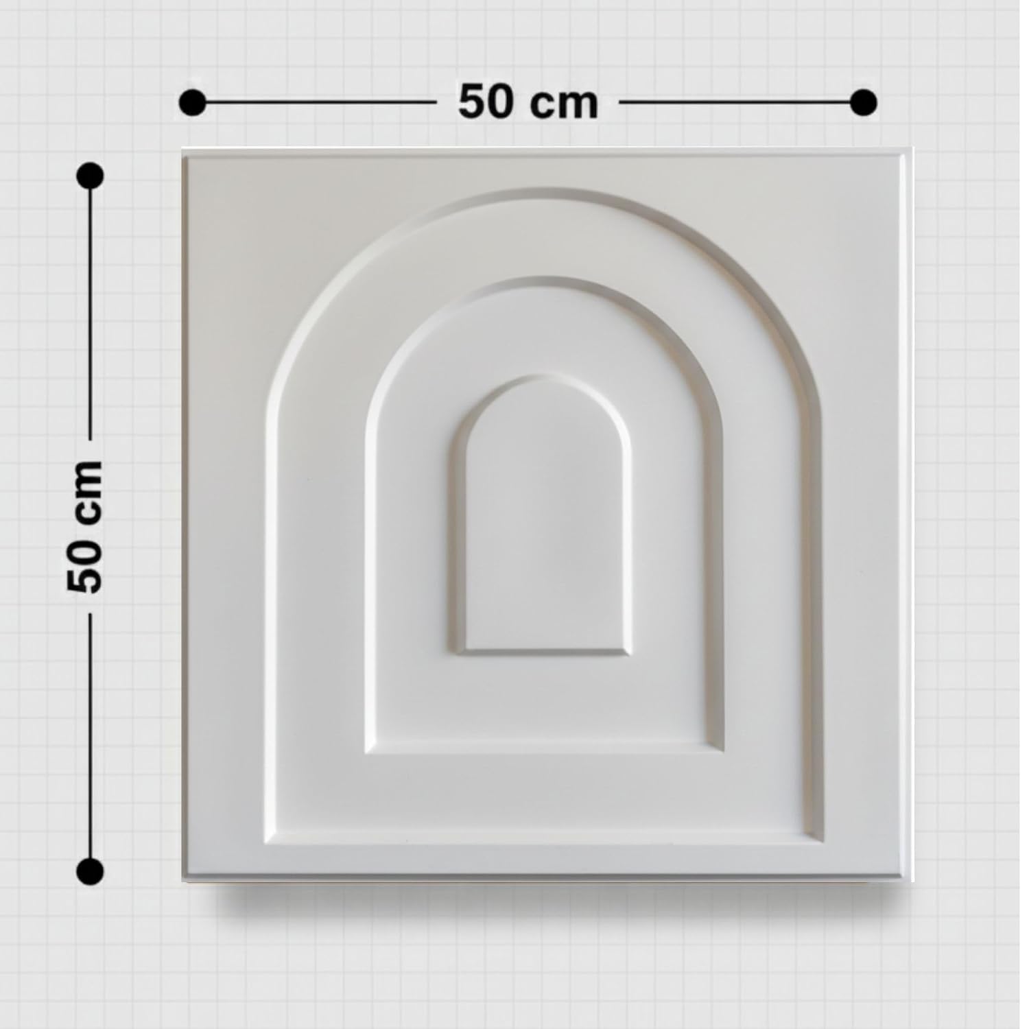Matt White Archi Design 3D Wall Panel-3