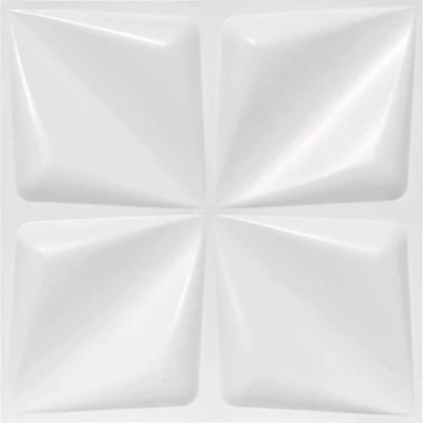 Matt White Bloom Design 3D Wall Panel View