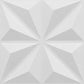 Matt White Crystal Design 3D Wall Panel Front View-1