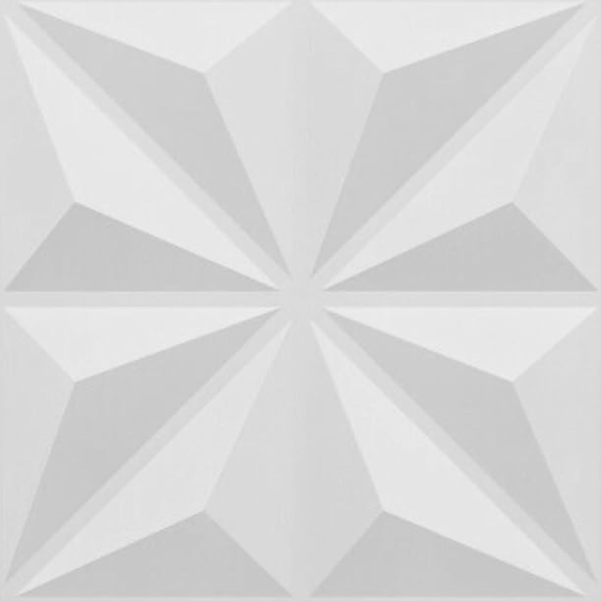 Matt White Crystal Design 3D Wall Panel Front View-1