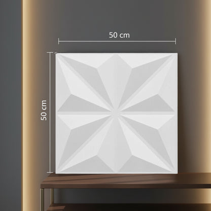 Matt White Crystal Design 3D Wall Panel View-4