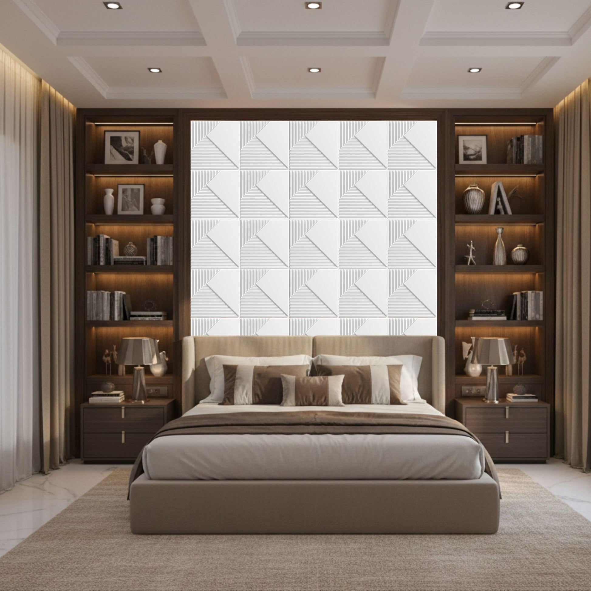 Matt White Fluted  Design 3d Wall Panel-1