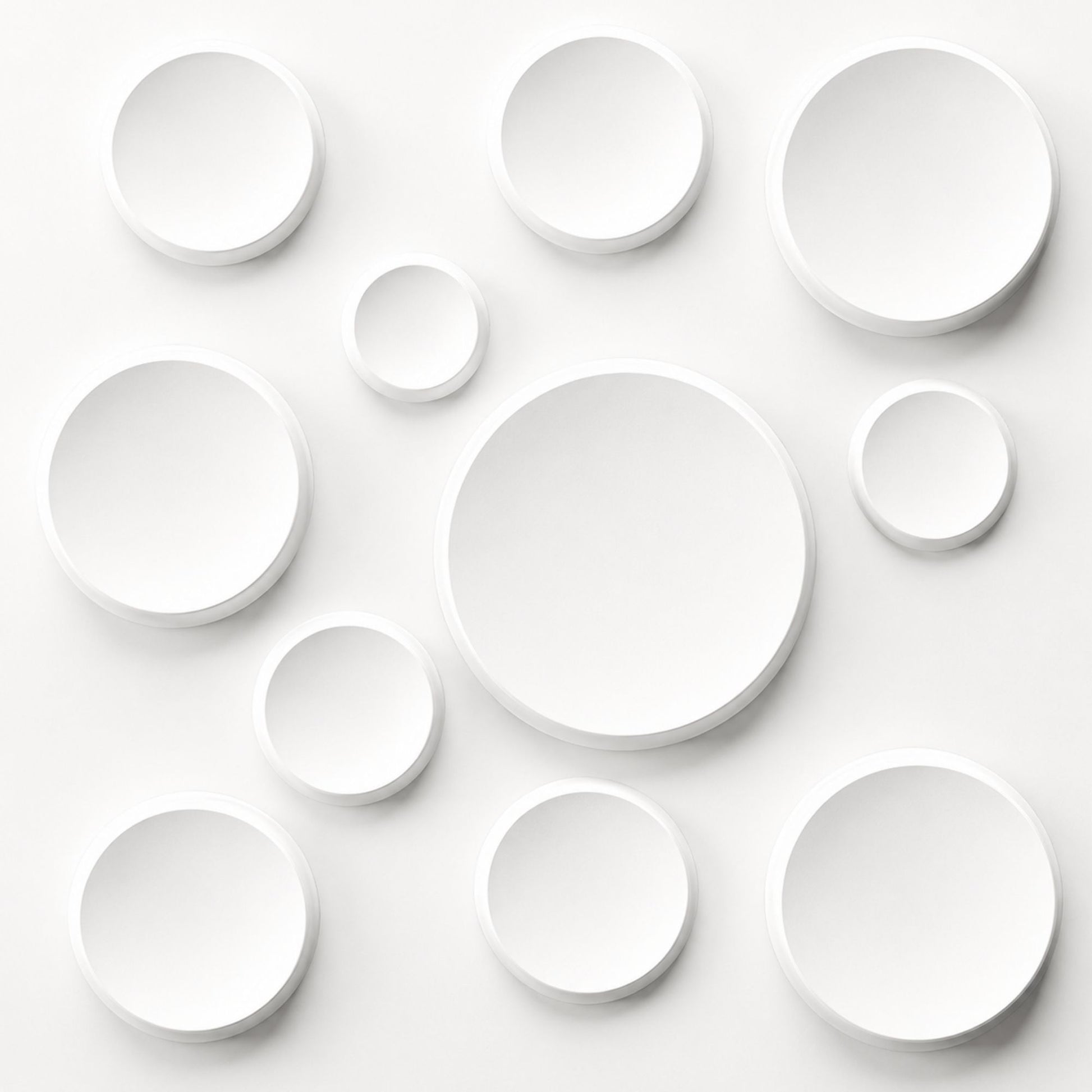 Matt White Moon Design 3D Wall Panel