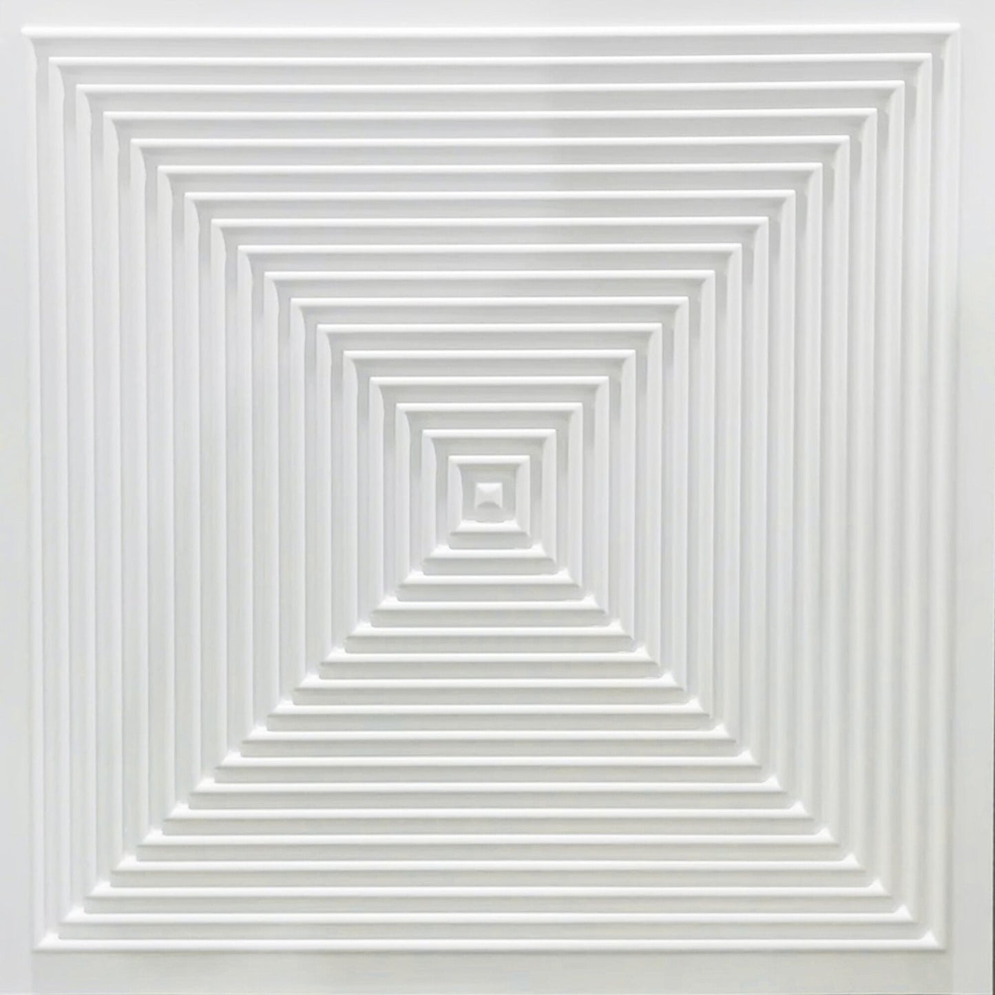 Matt White Pyramid Design 3D Wall Panel