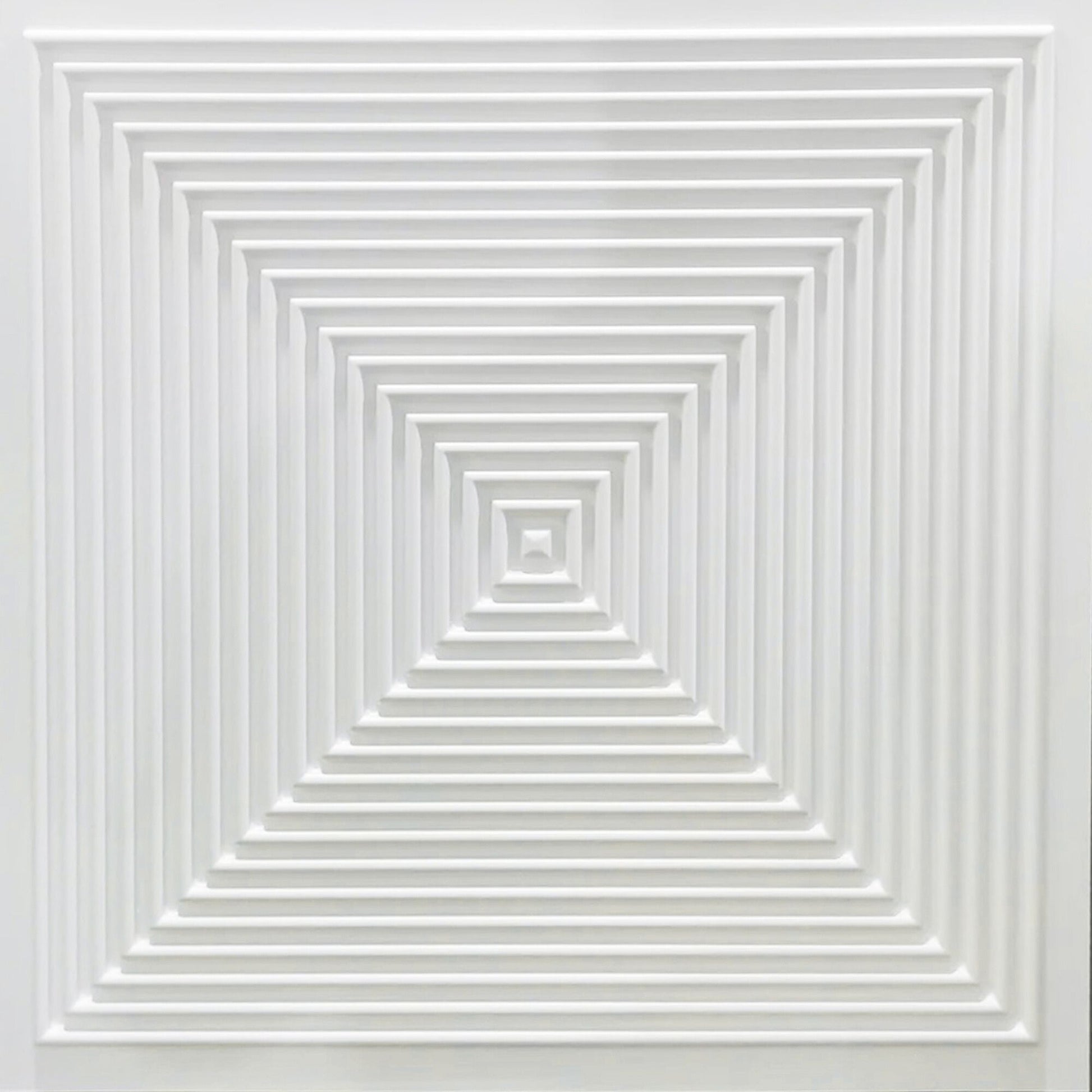 Matt White Pyramid Design 3D Wall Panel