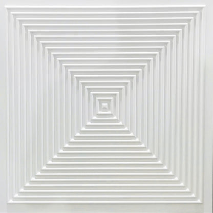 Matt White Pyramid Design 3D Wall Panel