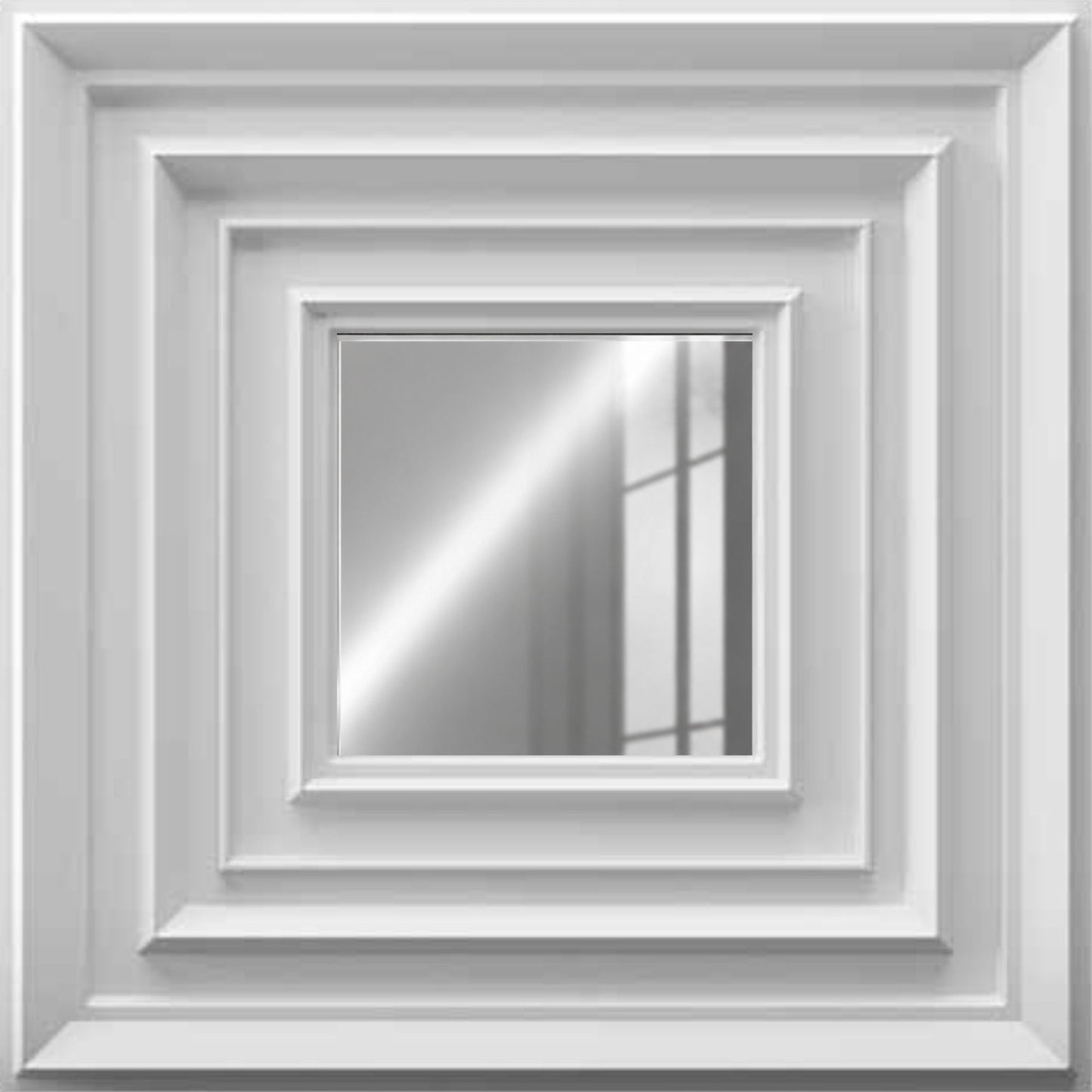 Matt White Silver Accent Design Acrylic 3D Wall Panel