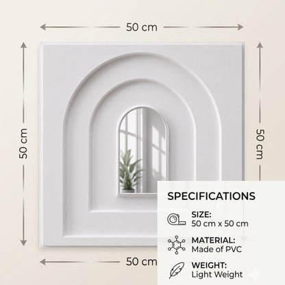 Matt White Silver Archi Design Acrylic 3D Wall Panel-2