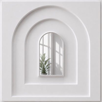 Matt White Silver Archi Design Acrylic 3D Wall Panel